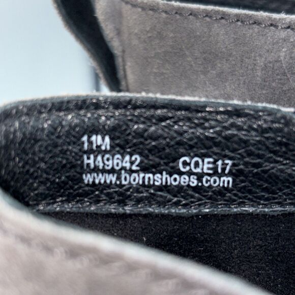 Born Gray Distressed Suede Monk Strap Ankle Boots Men’s US 11 Buckle Shoes Lug - Picture 8 of 10